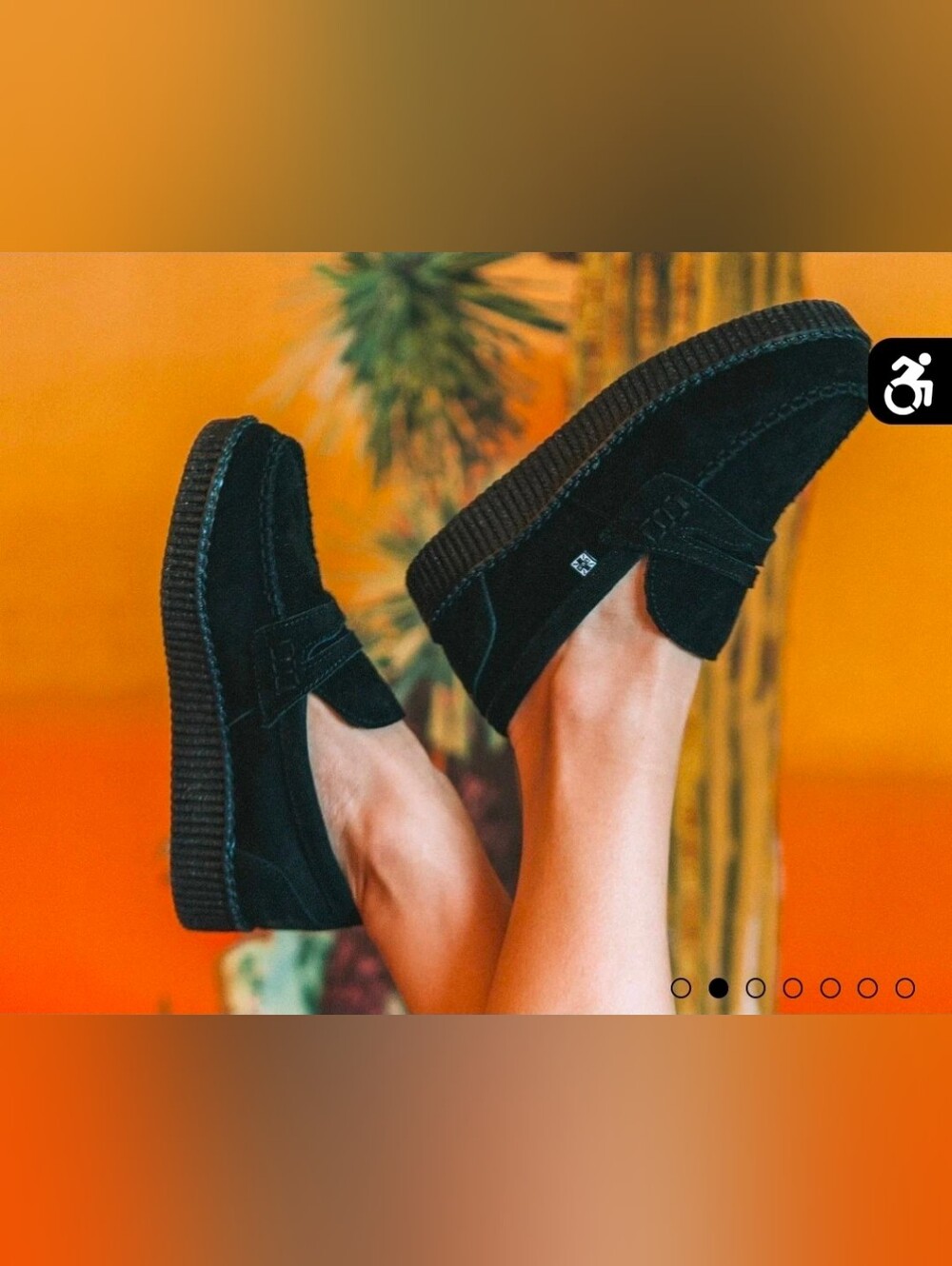 T.U.K. Black Suede Platform Loafers Viva Low Creeper